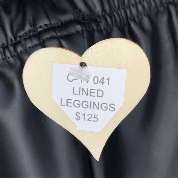 Denimaxx Faux Leather Biker Fetish Black Leggings - Picture 5 of 5